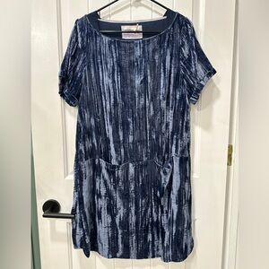 Anthropologie Floreat Navy Velvet Mini Dress